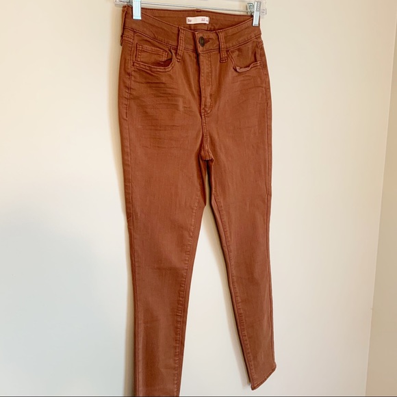 SOLD! SO American Heritage 3/ 26W Rust High Rise Jeggings Skinny Jeans - Picture 3 of 8